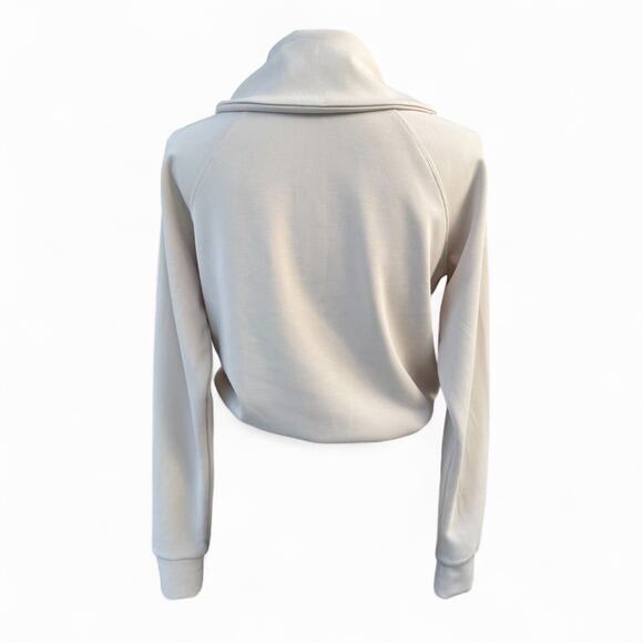 Urban Social Women's Cloud Luxe Cream Pullover Half Zip Fleece Top Small Preppy - Picture 3 of 6